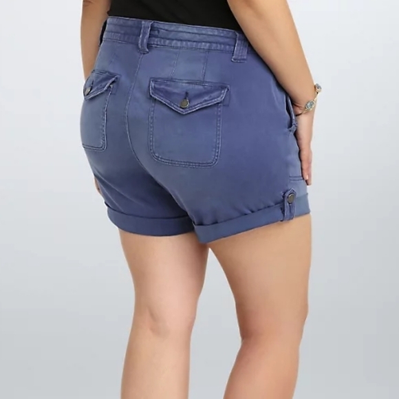 Torrid Blue Women's Shorts 24 - Picture 2 of 5